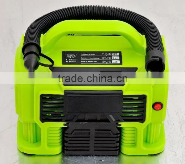 Inflator with 12V dc cigar-lighter/230V plug
