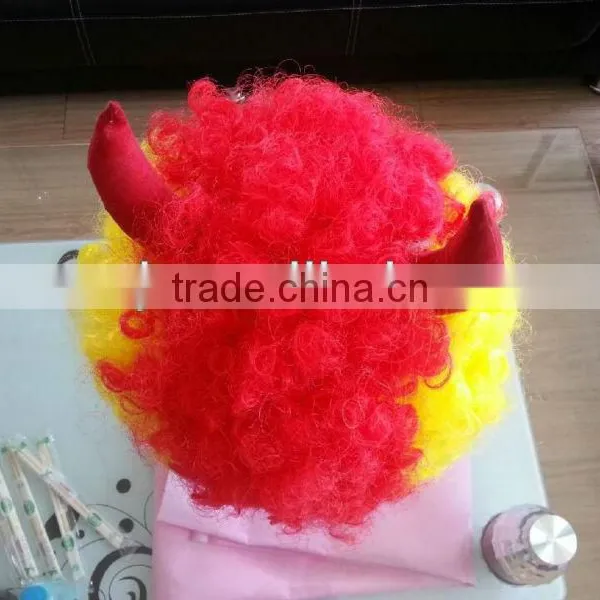 New Products Top Quality Hair Wig Human Full Lace Human Hair Wig,football Fan Wigs Hair