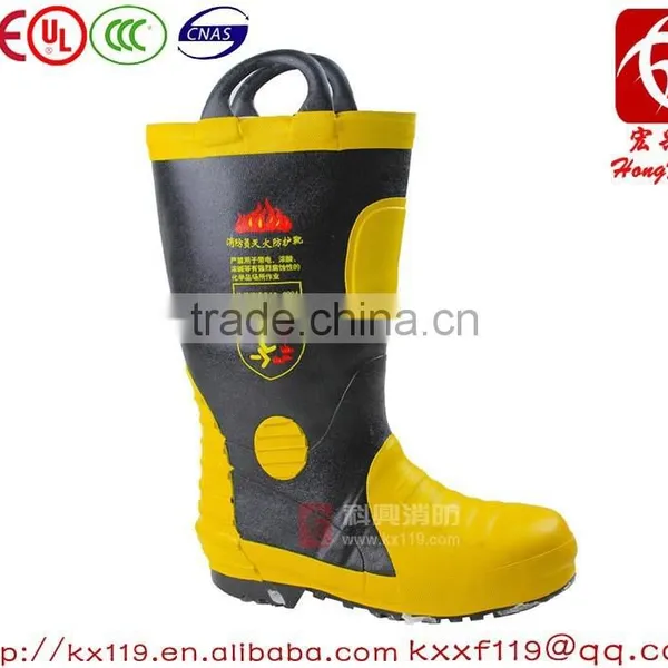 Factory Direct Sale 2015 New Design Steel Toe Fire Station Fire Safety Boots photo-2