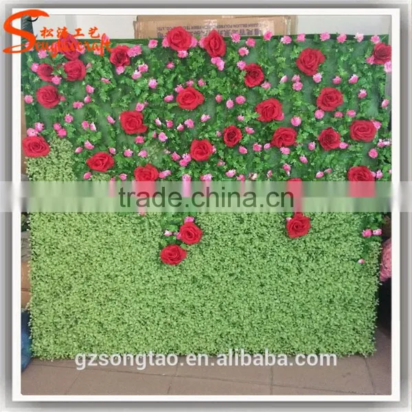 China Supplier Artificial Flower Backdrop Silk Flower Wall Backdrop for Wedding Decoration photo-3