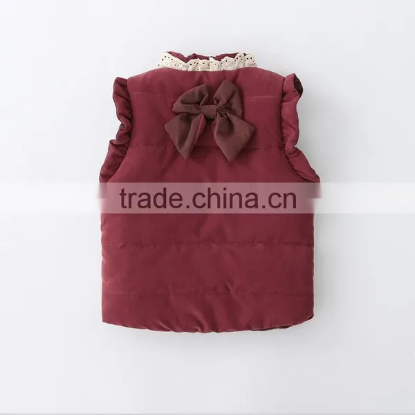 Latest Waistcoat Designs for Baby 2016 Back Bow Cotton Vest photo-4