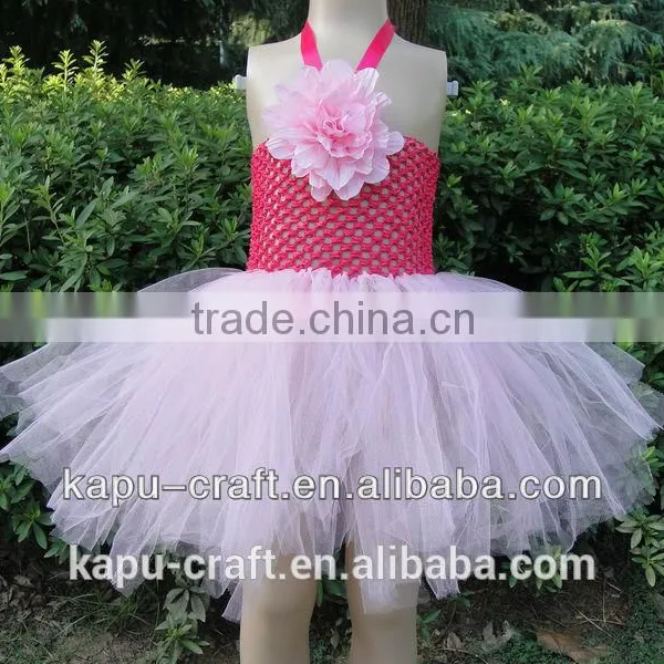 Fashion Children Fancy Tutu Dress New Frozen Tutu Crochet Dress for Wedding photo-3