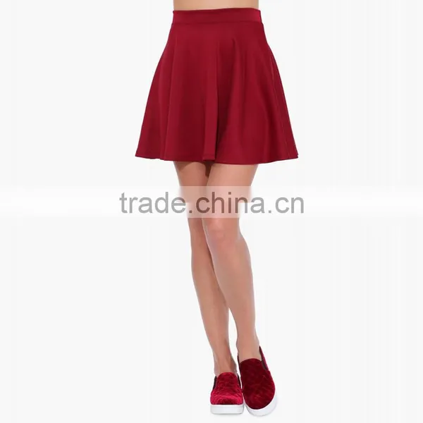 MGOO Stock Wholesale Price Women Pink Summer Pleated Skirts For Women Plain High Waist Skirts 15144C008 photo-4