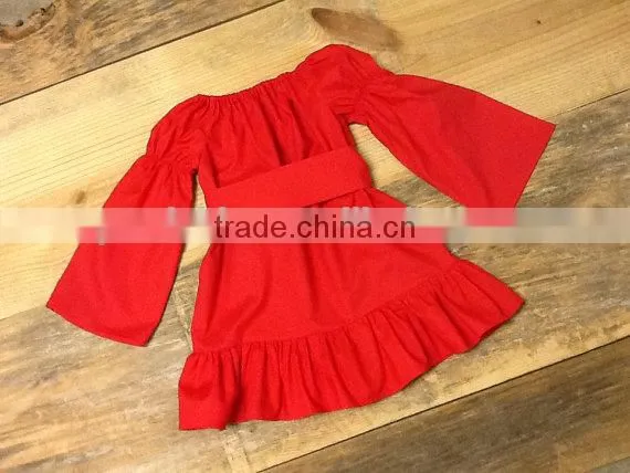 New Arrive! Kids Red Chevron Christmas Baby Girls Frill Dresses Frocks Design photo-6