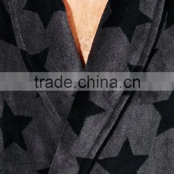 Men's Star Printed Warm Custom Printed Pajamas photo-5