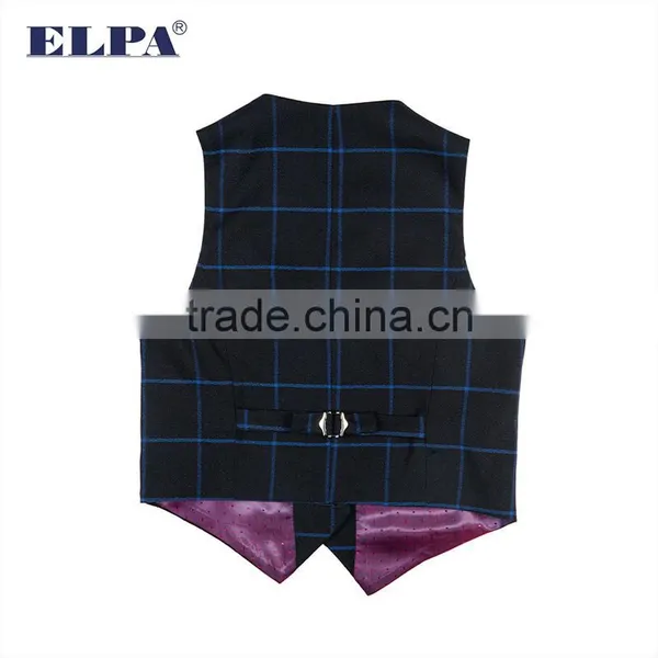 ELPA Fancy Fashion Slimming Check Designer 3 Piece Boys Wholesale Suits photo-6