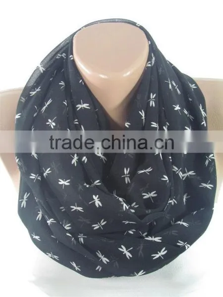 Dragonfly Scarf Black Scarf Shawl Infinity Scarf Animal Scarf Winter Women Fashion Accessories Valentine Gift For Her Girlfriend photo-5