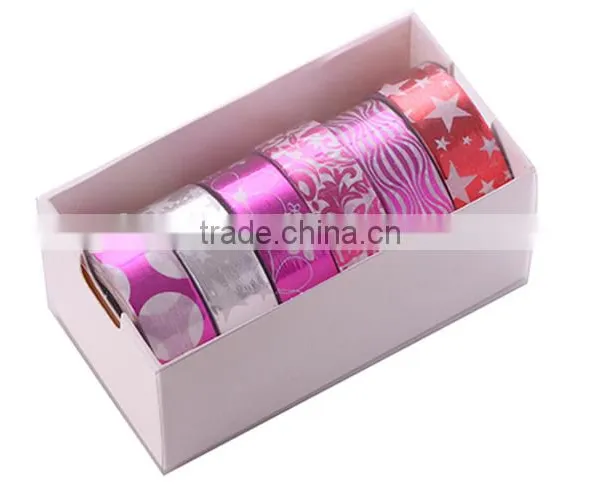 6 Pure Colors Washi Tape One Set Adhesive Paper Decorative Adhesive Paper photo-4