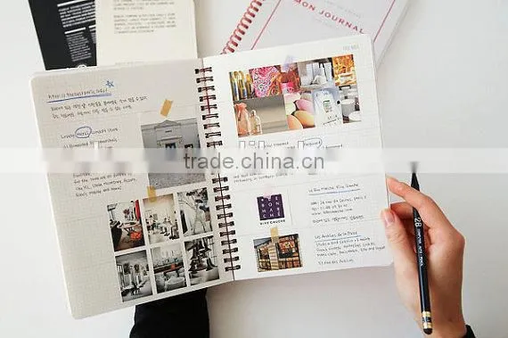 Full Color Printing Cardboard Sprial Binding Notebook ,cheap Office/school Supplies Custom photo-2