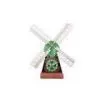Mechanical Green Gear Desk Clock Of Holland Windmill