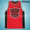 Red Sublimated Basketball Team Jerseys / Reversible Basketball Uniforms