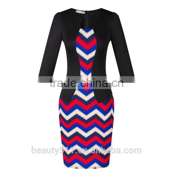 2017 New Style Bodycon Flower Dresses Floral Casual Plus Size SD31 photo-3