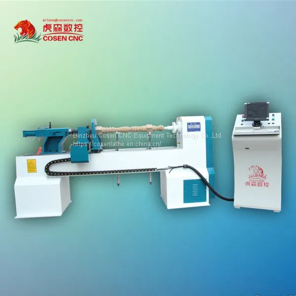 CNC Woodworking Turning Lathe Machine photo-2