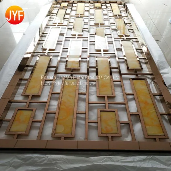 Multifunctional Indoor Decorative Room Divider Movable Laser Cut Metal Partition Screen photo-5