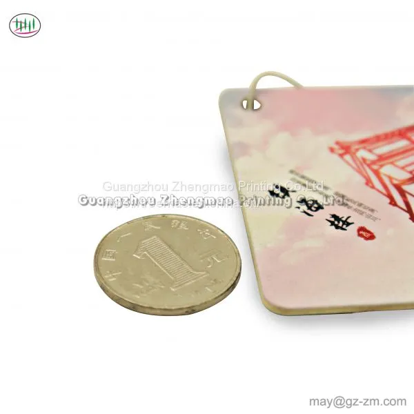 Wholesale high-quality good fragrance custom tower shape offset paper car air freshener