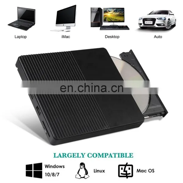 External CD Drive USB 3.0 Portable CD/DVD +/-RW Drive Slim DVD/CD ROM Rewriter Burner Compatible With Laptop Desktop PC TYPE C photo-5
