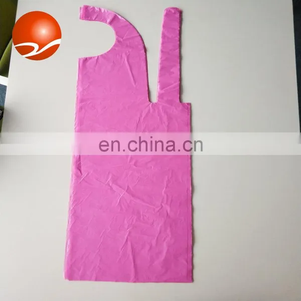 Disposable Medical Use PE Apron Without Sleeves Kitchen Use Colorful Waterproof Plastic Apron photo-5