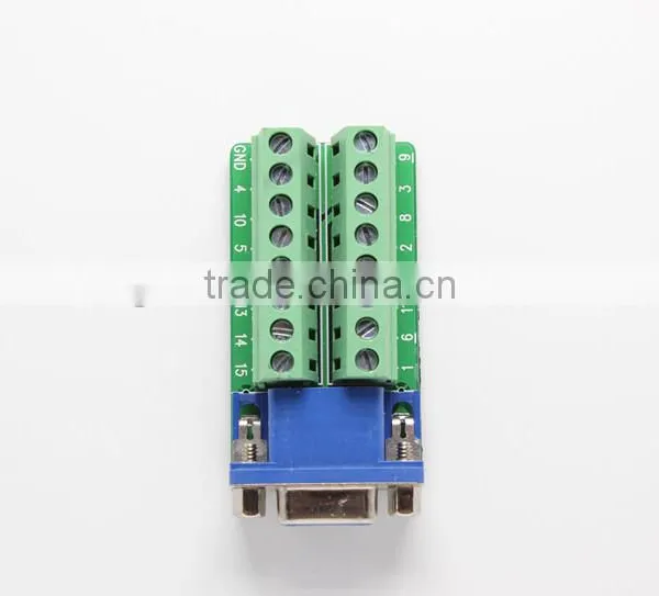 DB15 Female VGA Break Out Terminal Block Board photo-2