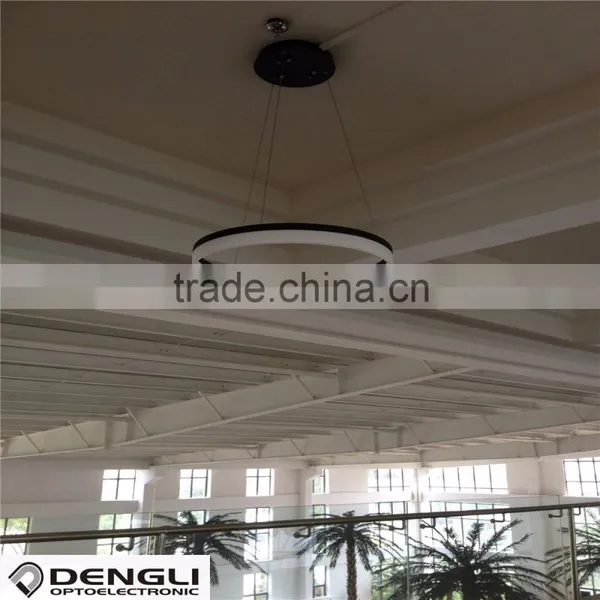 Luxury Circle Ring Led Pendant Light for Lobby Hotel Restaurant photo-3