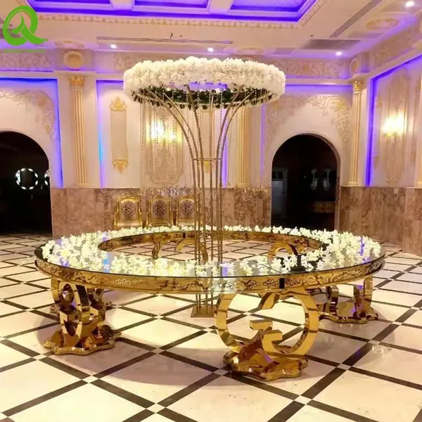 Wholesale Luxury Design Hotel Banquet Event Tables Stainless Steel Wedding Dining Tables photo-5