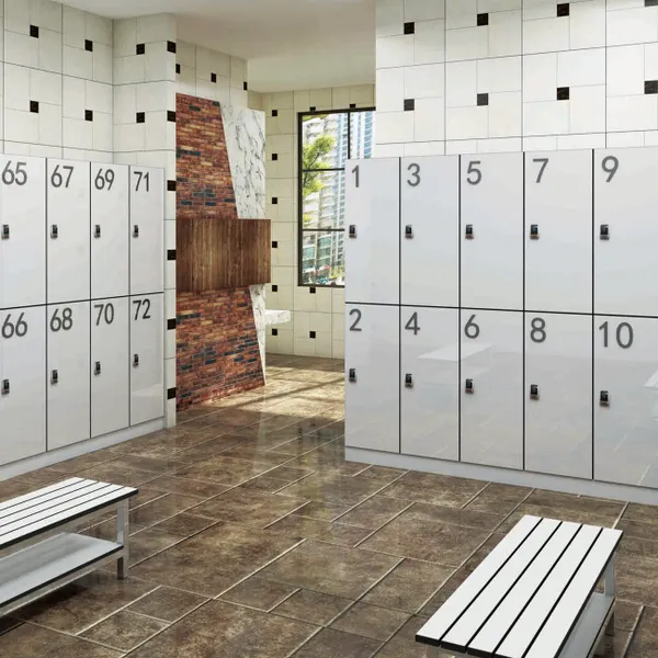 Gym Cabinet Locker HPL 6 Doors Storage RFID Lock Locker photo-4