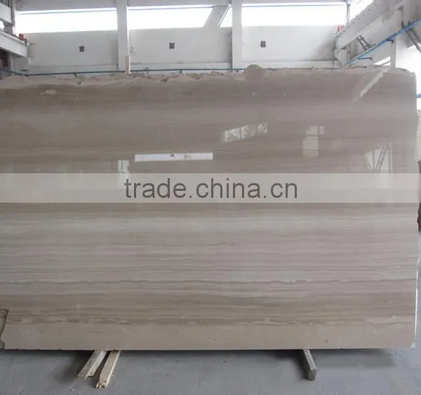 Fashionable Design Natural Polished White Wooden Vein Marble Flooring Stone photo-4