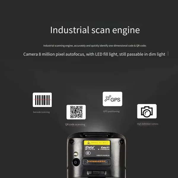 Idata 95wpro Warehouse Wireless Inventory Machine, Wi-fi Industrial Mobile Handheld Terminal Pda, 1d/2d Barcode Scanner photo-2