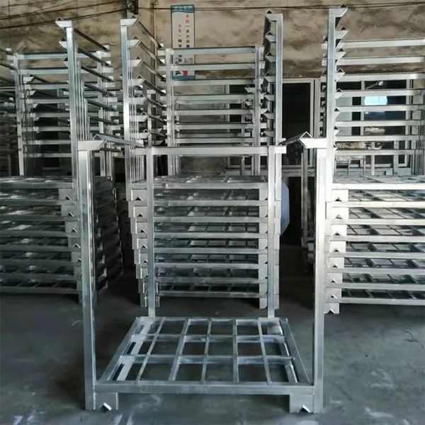Corrosion-Resistant Galvanized Steel Stacking Rack for Automotive Parts Storage photo-5