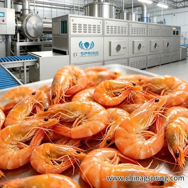 High Power Industrial Microwave Shrimp Drying Machine Continuous Seafood Dehydration Equipment photo-2