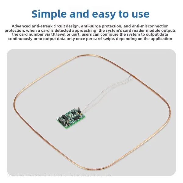 125KHZ UART/TTL 5V Reading 30CM RFID Long-Distance Card Reader Module EM Antenna Remote Card Reader Is Used in Pet Parking Lot photo-4