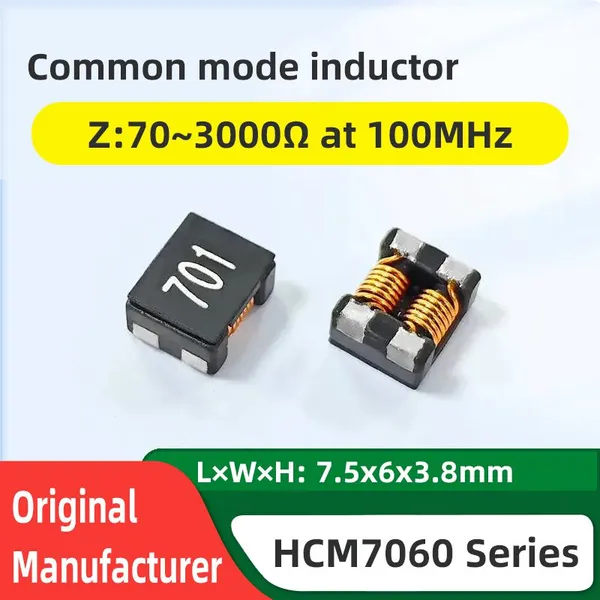 Common Mode Choke 7060, Common Mode Filter for Signal and Power Line Filtering, Suppresses Common Mode Noise — 601 / 701 / 102