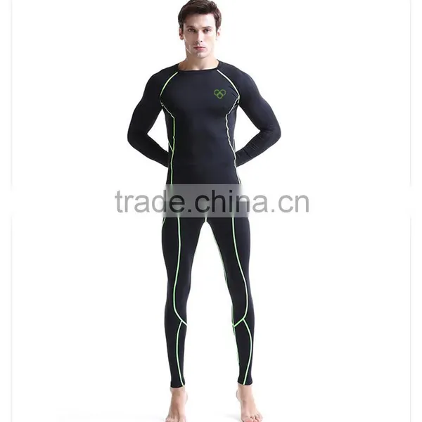 (OEM/ODM Factory)Men Sports Running T-Shirts Jerseys Compression Base Layers Under Tops Skin Gear Wear Tees Tops Sportswear photo-2