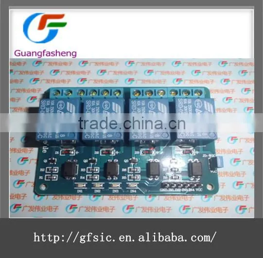 24V PLC module control panel Low level trigger 4 road relay module