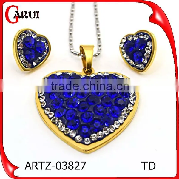 Brazilian Gold Jewelry Wholesale 316L Stainless Steel Jewelry Ruby Jewelry Set photo-2