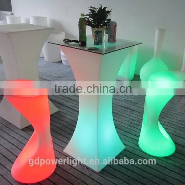 PE Plastic Bar Table With LED Light and Remote Control YXF-6211A photo-6