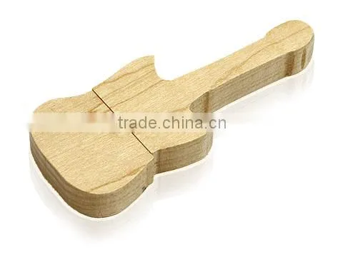 Promotional Gift Guitar Wooden Thin Thumb Drive 4GB photo-3