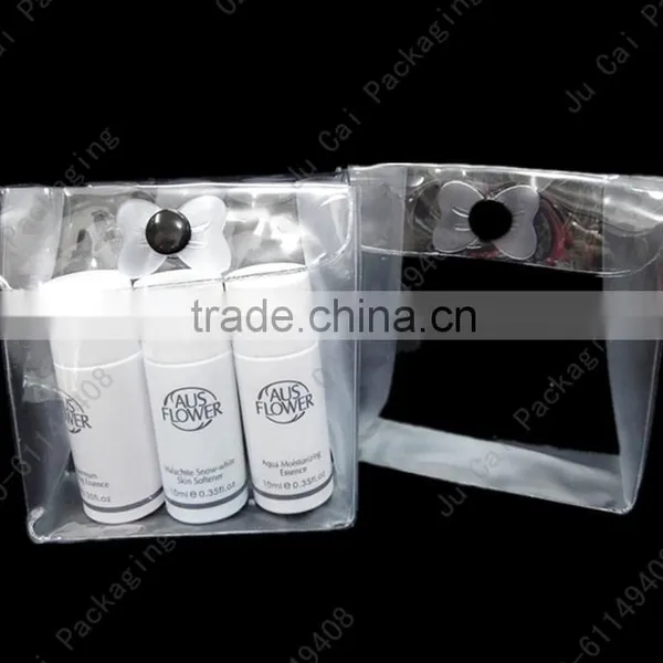 The Most Discounted Price Clear PVC Plastic Mini Cosmetic Bag/ Makeup Packaging PVC Plastic Bag With Cover/ Cap photo-2