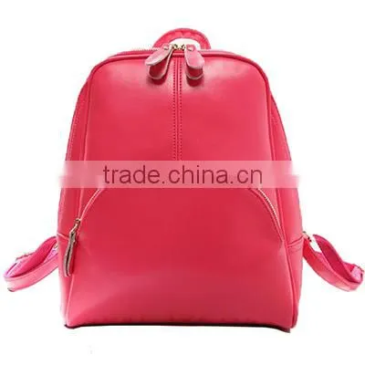 PU Leather New Fashion Backpack Multi Candy Pure Colors Shoulder Bag photo-6
