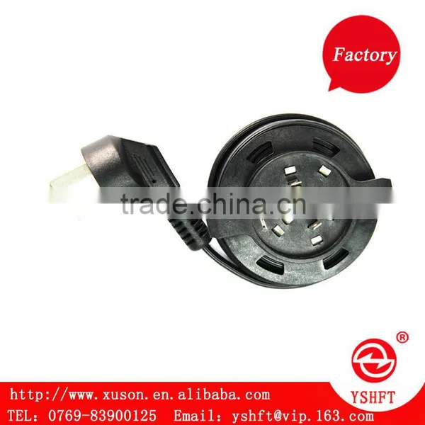 3 Pins Extension Power Cord Reels and Spring Retractable Cable Reel photo-3