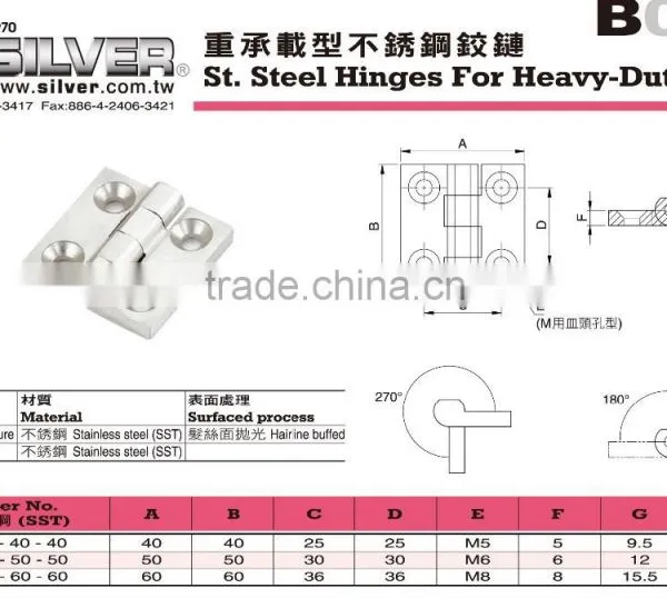 For Cabinets or Machines Stainless Steel Hinges for Heavy Duty Use photo-2