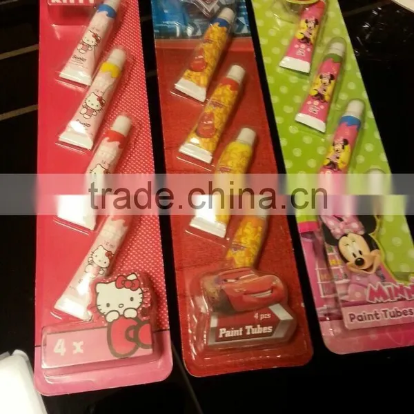 4pcs 12ml Cartoon Acrylic Paint