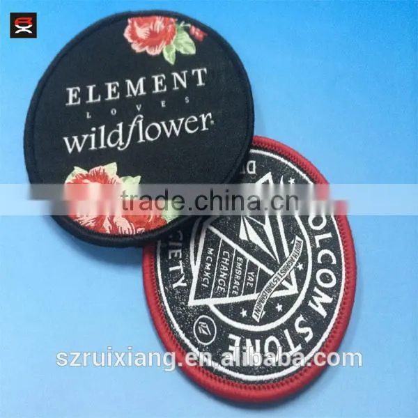 Round Merrowed Border Patch Embroidered Edge Woven Patch