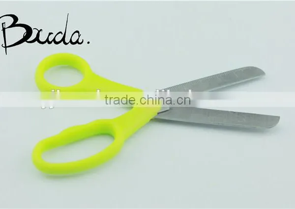 5" Stationery Stainless Steel Student Scissors With Ruler Blade BD-S1620 photo-2