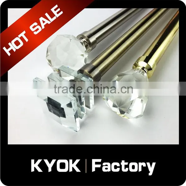 KYOK New Design Fashionable Double Curtain Rod Manufacturer Curtain Accessories White Metal Curtain Rods photo-4