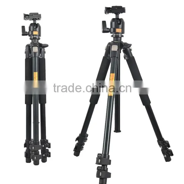 Q304 Camera Tripod w Fluid Damping Ballhead Professional Telescope Stable Aluminum 360 Video Camera Tripod Camera Accessories photo-5