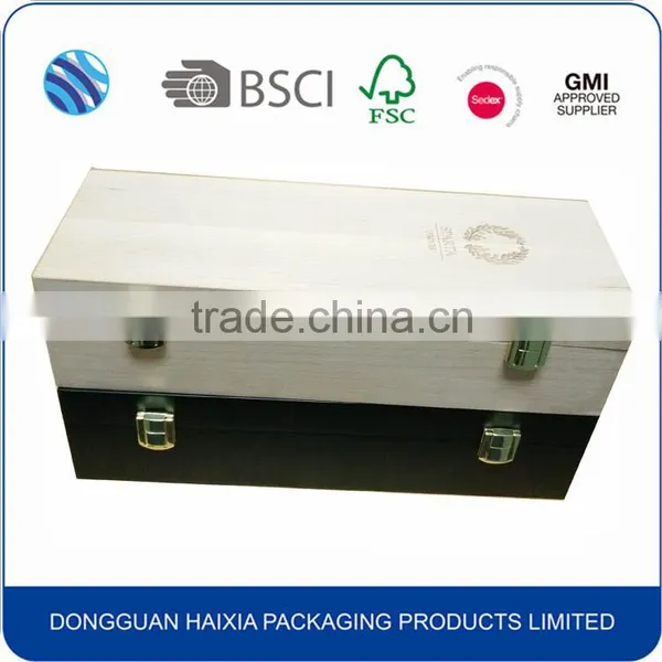 Hot Sale Custom Beech Solid Wood Wine Box With EVA Tray photo-2