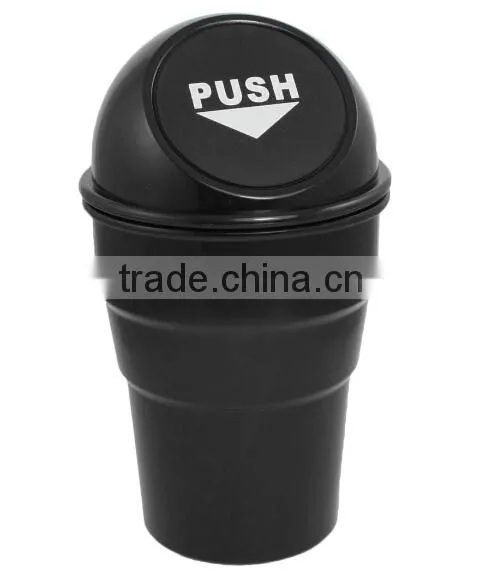 2016 New Design Black Plastic Cover Home Car Ashtray Trash Bin Can Garbage Container photo-4