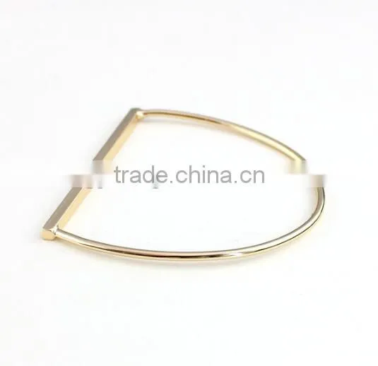 Custom Jewelry Factory Golden Bangle Bar Bracelets photo-2