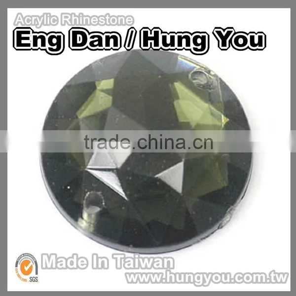 Round Synthetic Gemstone Jewelry With 2 Holes photo-4