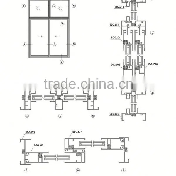 Economy Aluminum Extrusion Profile for Window and Door